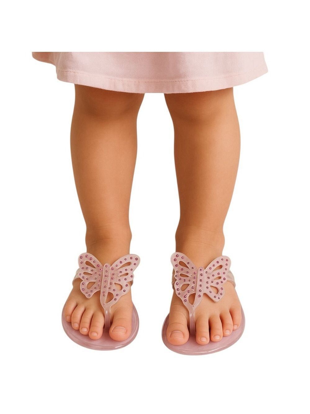Steve Madden Girl’s Size 1 Pink Butterfly Jelly Sandals